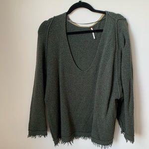 Green Free People Sweater, size medium